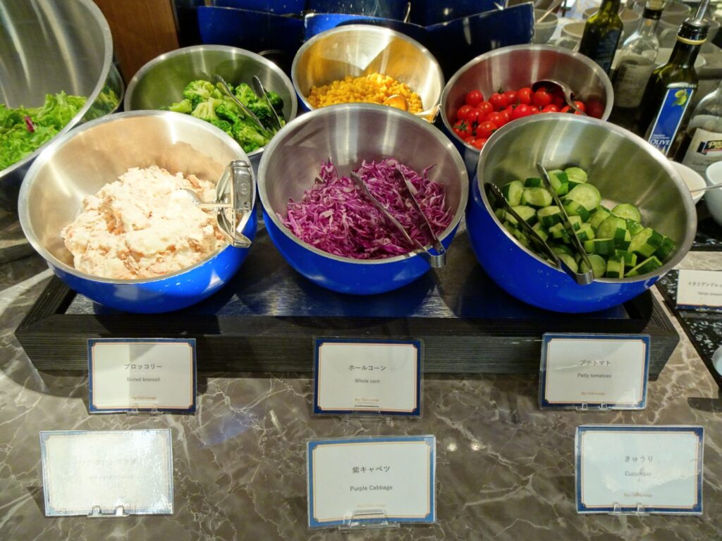 横浜ベイホテル東急、THE YOKOHAMA BAY HOTEL TOKYU、ベイクラブフロア、25階ベイクラブラウンジ、ラウンジ朝食、フードコーナー