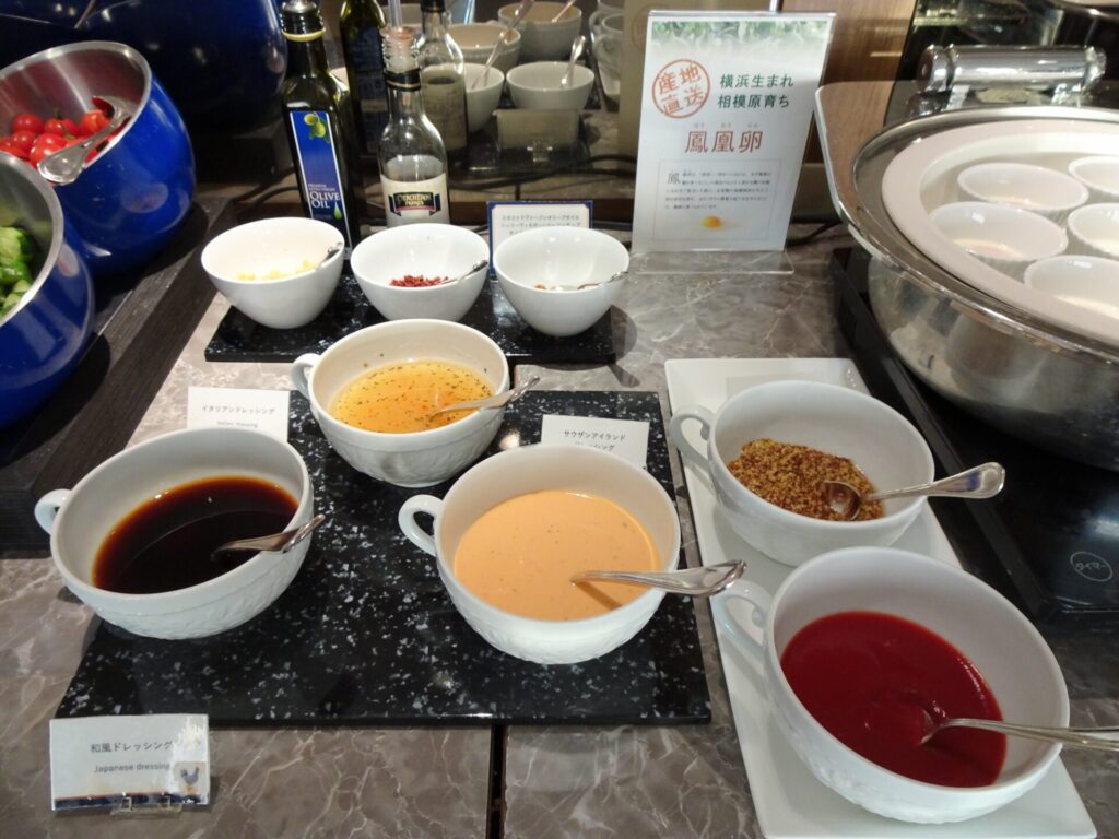 横浜ベイホテル東急、THE YOKOHAMA BAY HOTEL TOKYU、ベイクラブフロア、25階ベイクラブラウンジ、ラウンジ朝食、フードコーナー