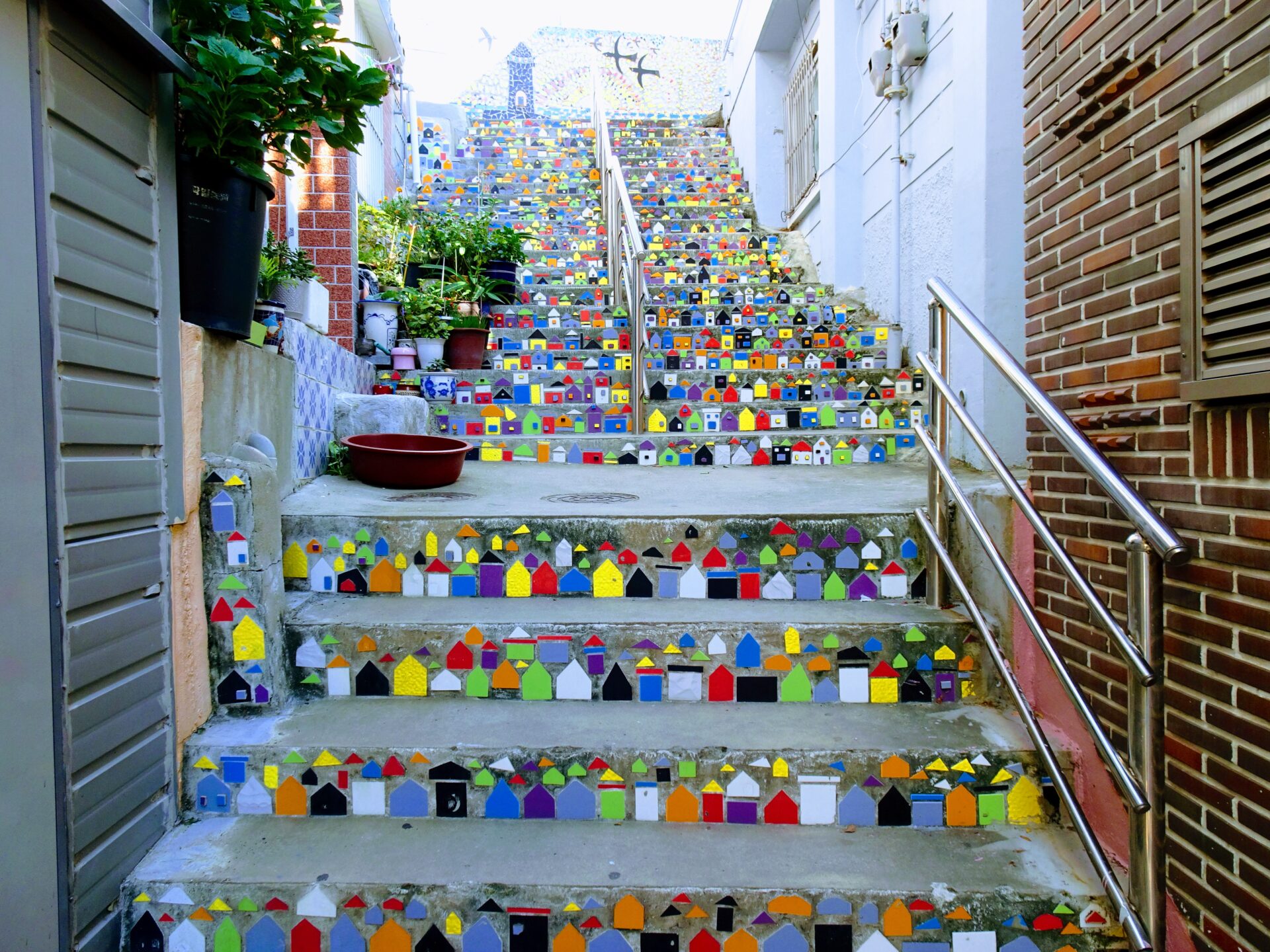 韓国、釜山、甘川文化村